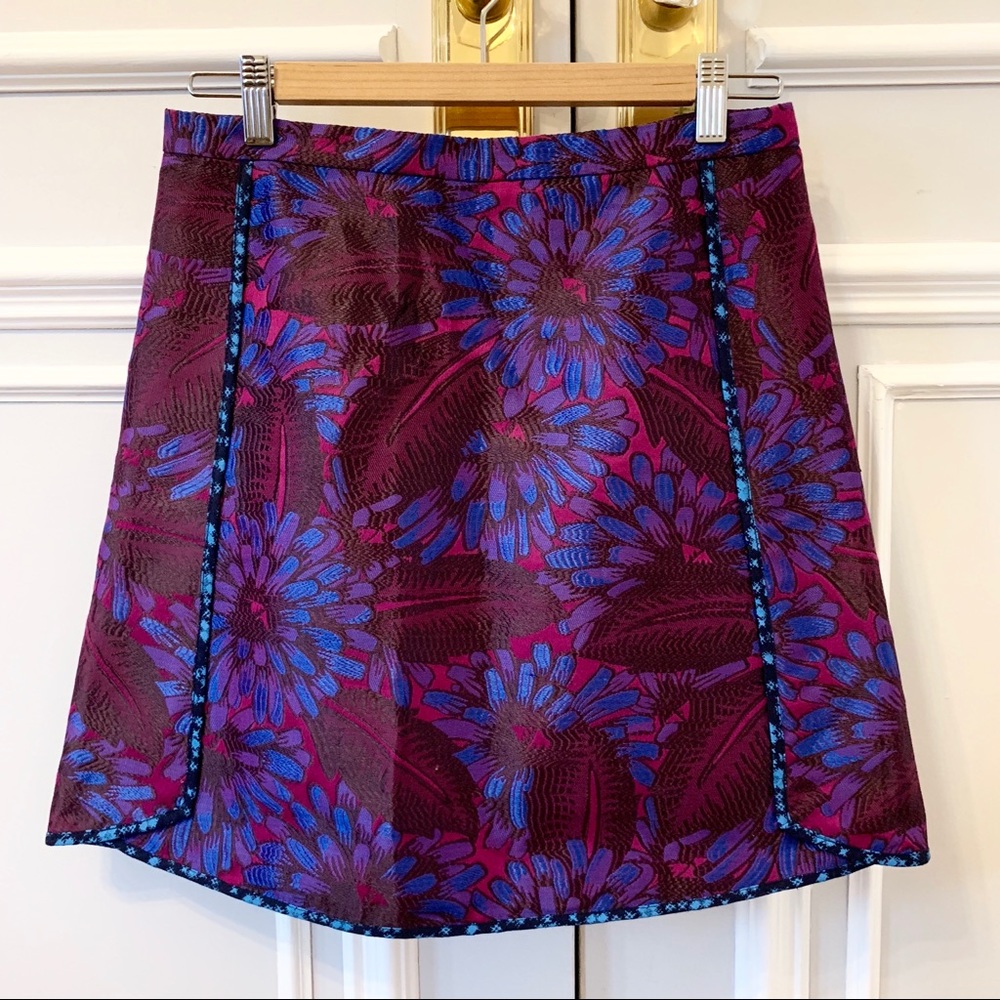 J Crew Metallic Tapestry Skirt